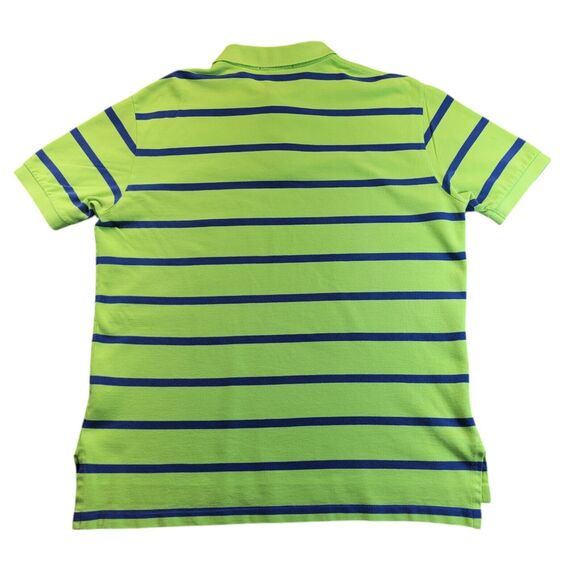 Polo Ralph Lauren Men's Short Sleeve Stripped Green Blue With Pink Pony Large - Picture 2 of 9
